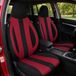 BREMER SITZBEZÜGE Autostoelhoezen voor piloten, compatibel met VW T5 Multivan, bestuurder en passagier vanaf 2003-2015, autostoelhoezen, set van 2 stuks, in zwart/wijnrood
