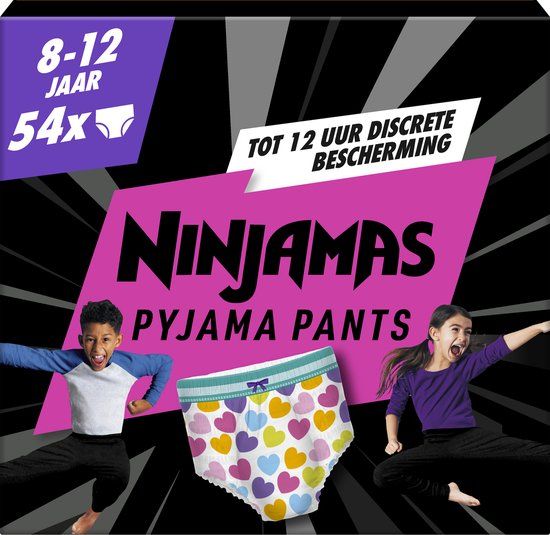 Pampers Ninjamas Pyjama Pants - 8 Jaar (27kg-43kg) - 54 Pyjamabroekjes - Nachtluiers