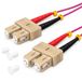 1aTTack.de 1x 1m OM4 LWL DX DUPLEX patchkabel SC/UPC - SC/UPC MM MULTIMODE - 50/125 µm LSZH violet