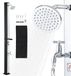 Vevor Solardouche 35 L, Tuindouche 2160 MM, Buitendouche met Voetkraan en Zeepbakje, Warm- en Koudwaterregeling, Max. 60 °C, Campingdouche voor Tuin, Zwembad, Strandzwembad, Zwart
