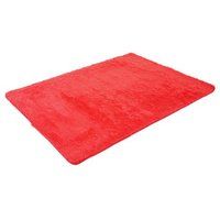 HWC-F69 Tapijt, shaggy loper hoogpolig langpolig, stof/textiel pluizig zacht 200x140cm ~ rood