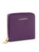 Lazarotti Leren portemonnee Bologna Leather Zip Wallet With 6 Card Slots Purple paars