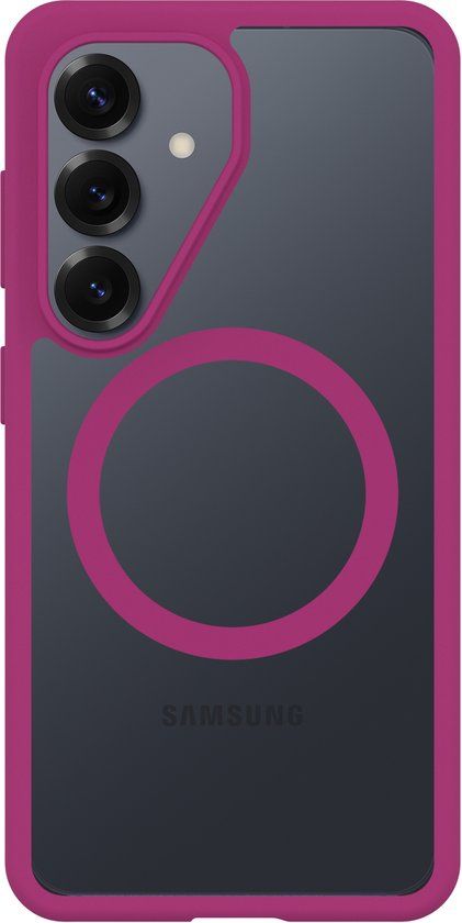 OtterBox React Hoesje Geschikt voor Samsung Galaxy S26 | Compatibel met MagSafe / Qi2 | Back Cover Roze Transparant