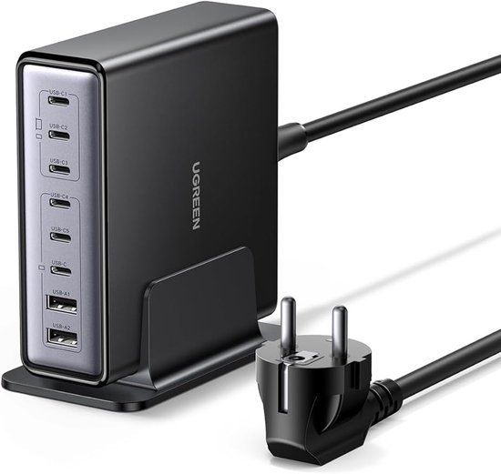 UGREEN USB C Charger 200W GaN Power Adapter 8-Port Desktop Charging Station