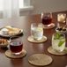 Gerimport Onderzetters - 6x stuks - kunststof - goud - 10 cm - voor glazen