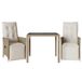 Bol Bistroset 3-delig avec coussins poly rotin beige