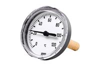 Riegler 102761 bimetalen thermometer, achterkant G 1/2, onderdompelschachtlengte 60 mm