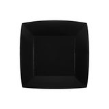 Santex Bordjes karton - 10x - vierkant - zwart - 23 x 23 cm - feestbordjes