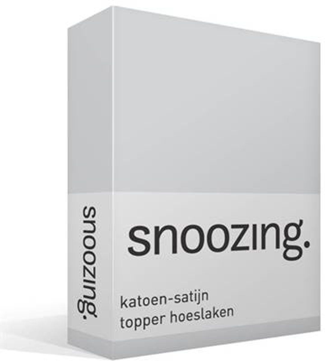 Snoozing Katoen-satijn Topper Hoeslaken - 140x200 cm - Grijs