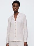 Triumph Pyjamaoberteil Mix & Match Lichtgrijs Gemêleerd Vrouwen Lange Mouw Boyfriend-Top