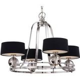 QUOIZEL Steady Lighting Landelijke Kroonluchter - Metaal - Zilver - L: 77.5cm