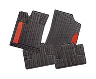 CarFashion 266589 SilverStone | all-weather mat AB1 | matten set 4-delig | TPE rubberen mat zwart | gekleurd gebruik in Gambia rood | auto vloermatten set zonder mathouder
