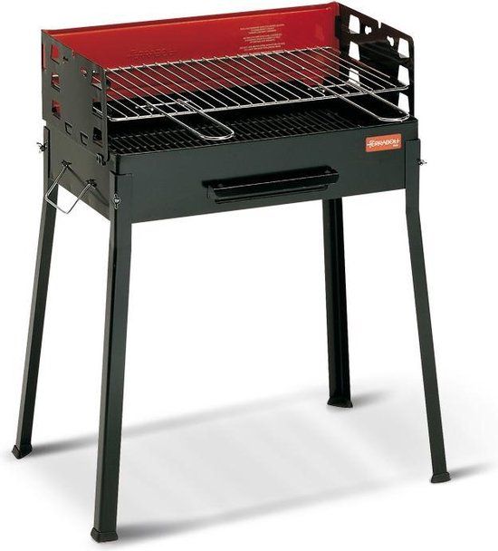 Ferraboli Famiglia Grill - Houtskool - Zwart - Verrijdbaar