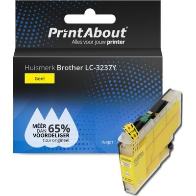 PrintAbout Huismerk LC-3237Y - Gele inktcartridge - Compatibel met Brother