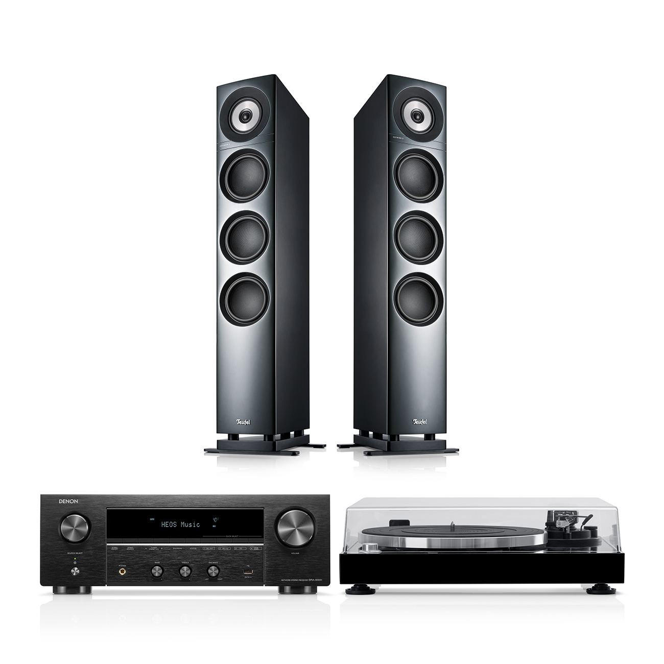 Teufel DEFINION 3 + DENON DRA-900H + DUAL DT 500