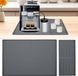 Tapis d'égouttage en silicone sans marque - 2-en-1 résistant à la chaleur et antidérapant - Pour machine à café et vaisselle - 40,5 x 61 cm
