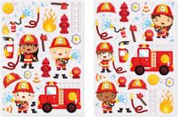 Merkloos / Sans marque Suits you well Stickers - Brandweer - Brandweerautos/Brandweermannen - Scrapbook Hobby DIY - 2 Stickervellen - 0.5-6.7cm - 80 Stuks