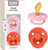 BIBS Colour Fopspeen - 6-18 mnd - 2-pack - Anatomisch - Baby Pink/Tango