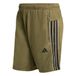 adidas heren Workout Essentials All-Set 3-Stripes Knit Short Shorts, olive strata/black, M 5 inch