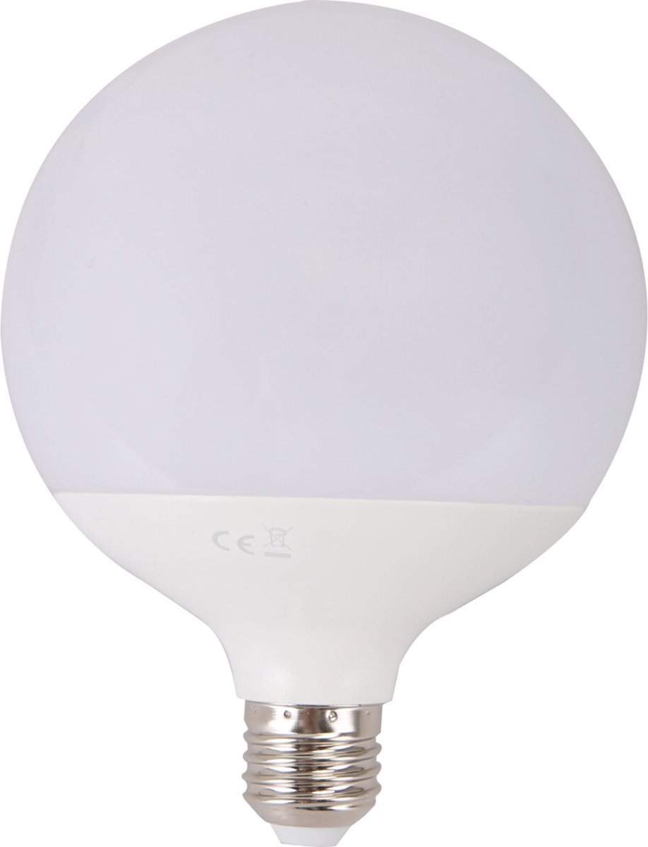 Aigostar LED Lamp - Bulb G120 - E27 Fitting - 20W - Natuurlijk Wit 4000K - Wit