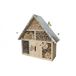 Relaxdays Insectenhotel, hout, verzinkt metalen dak, HxBxT: 28 x 30 x 9 cm, insectenhuis om op te hangen, natuur/zilver