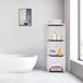 Merkloos Étagère de salle de bain - 4 couches - Bois - Clair/Noyer