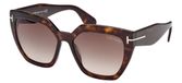 Tom Ford Phoebe FT 0939 Lunettes de Soleil Femme Havane Géométrique Marron 56mm