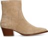 Manfield Bottines en daim beige pour femmes avec talon - Taille 40