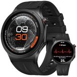 OPPO Horloge X3 Smart Watch, Titanium Case, 1.7" AMOLED 3000 Nits, Dual-Chip Wear OS Google, GPS, 100+ Sport, ECG, SpO2, 5ATM IP69, tot 16 dagen batterij, zwart