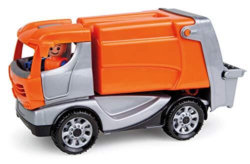 Lena 01623 - Truckies vuilniswagen, stabiel voertuig ca. 22 cm, klein speelgoedvoertuig, vuilnisauto voor kinderen vanaf 2 jaar, robuuste speelgoedvuilniswagen voor zandbak, strand en kinderkamer