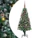 vidaXL Kunstkerstboom Groen 150 cm PVC, Staal, Kunststof
