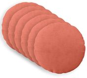vidaXL - Kussensloop - 6 pcs - HEERLEN - Rood - Oranje - Ø 60 cm - corduroy