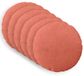 vidaXL - Taie d'oreiller - 6 pcs - HEERLEN - Rouge - Orange - Ø 60 cm - velours côtelé