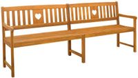 vidaXL Tuinbank Naturel 220 x 55,5 x 90 cm Massief Acaciahout