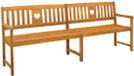 vidaXL Tuinbank Naturel 220 x 55,5 x 90 cm Massief Acaciahout