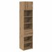 vidaXL Highboard Artisan Eiken 50 x 42,5 x 225 cm Bewerkt hout