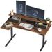 OEM Elektrisch verstelbaar L-vormig bureau, hoogte verstelbaar, 140x80 cm, bruin