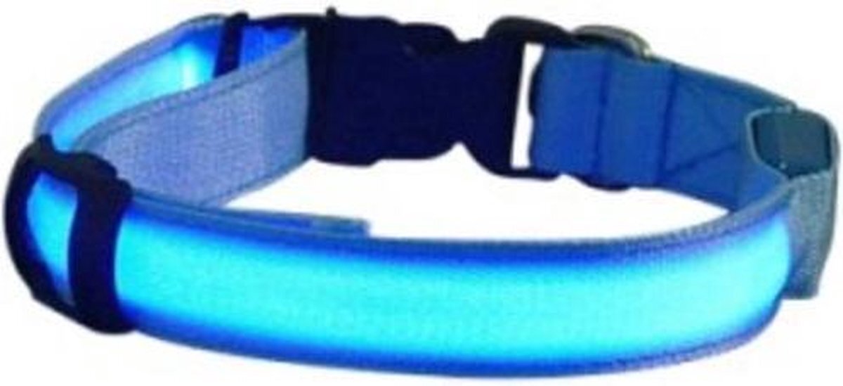 Rebl LED lichtgevende hondenhalsband | Maat XS | Blauw | blauw