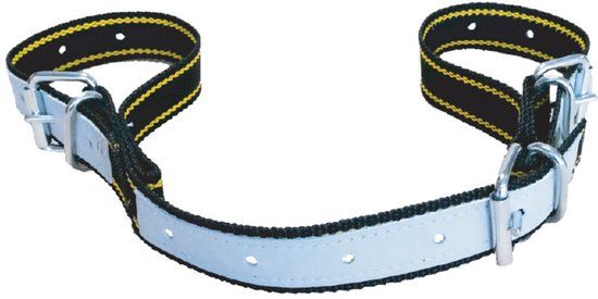 Geppas Farmoxa BV Anti-spreidband voor koeien - verstelbare anti-spagaatband 130 cm - zwart/geel - 40 mm breed - leer versterkt