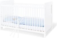 Markenlos Shenzhen Haorui Industrial Technology Co., Ltd. Kinderbed Siena - Wit - Hout - 146 cm x 79 cm x 91 cm