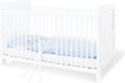 Markenlos Shenzhen Haorui Industrial Technology Co., Ltd. Kinderbed Siena - Wit - Hout - 146 cm x 79 cm x 91 cm