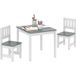 Table pour enfants avec 2 chaises, ensemble de sièges 3 pièces, meuble enfant, dimensions 56x52x48 cm, couleur gris