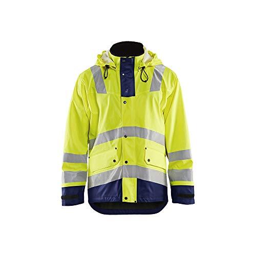 Blaklader 430720033389S gevoerd Level 2 regenjas, High Vis geel/Marine, maat S