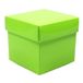 Merkloos / Sans marque Luxe cadeaudoosje met deksel - groen metallic - 10 x 10 x 10 cm - vierkant - verpakking