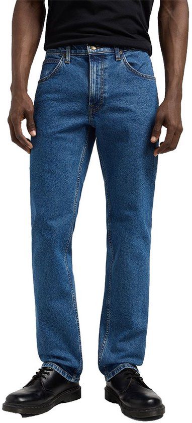 Lee Brooklyn Classic Straight Fit Spijkerbroek Blauw