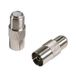 Seki 10 x F-bus naar IEC-bus adapter coaxiale antenne-adapter voor tv-kabel, SAT-ontvanger, coaxconnector, RG6, RG59 F naar IEC-koppeling, koper, 10 stuks
