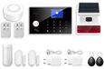 LINK2HOME Système d'alarme sans fil avec contrôle par smartphone, sirène 90/100 dB, badges RFID, compatible avec Tuya et Alexa
