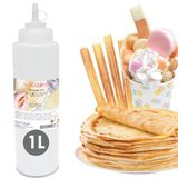 ScrapCooking 5154 Squeezer XXL-fles, 1 l, grote fles voor pannenkoeken, wafels, sauzen, chocolade, ketchup mosterd, dressing, glazuur, kunststof, voor levensmiddelen, flexibel, keuken