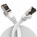 Extralink LAN PATCHCORD CAT.8 U/FTP 5M 40G FLAT SHIELDED FOILED TWISTED PAIR BARE COPPER BLANC
