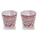 Dekohelden24 Geurkaars, windlicht, kaars in glas als set van 2, geurrichting Joyful Moments en Nice and Cosy, L/B/H 8 x cm, 115 g per kaars, UF-Home-Sweet-Home-2, oudroze
